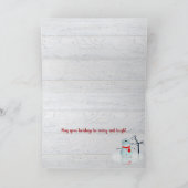 Michigan mit Büffel kariert und Santa Cap Karte (Innenseite)