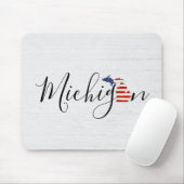 Michigan mit Flag Graphic Mousepad (Mit Mouse)
