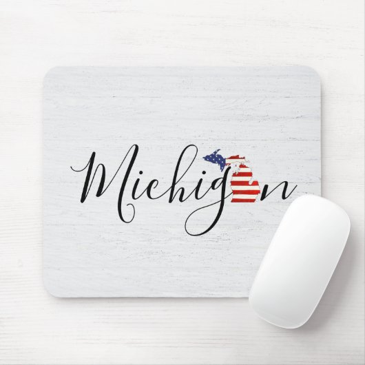 Michigan mit Flag Graphic Mousepad (Mit Mouse)