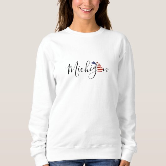 Michigan mit Flag Graphic Sweatshirt (Vorderseite)