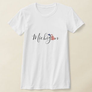 Michigan mit Flag Graphic T-Shirt