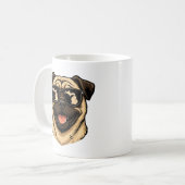 Michigan-Mops mit Sonnenbrille Kaffeetasse (Vorderseite Links)