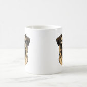 Michigan-Mops mit Sonnenbrille Kaffeetasse (Mittel)