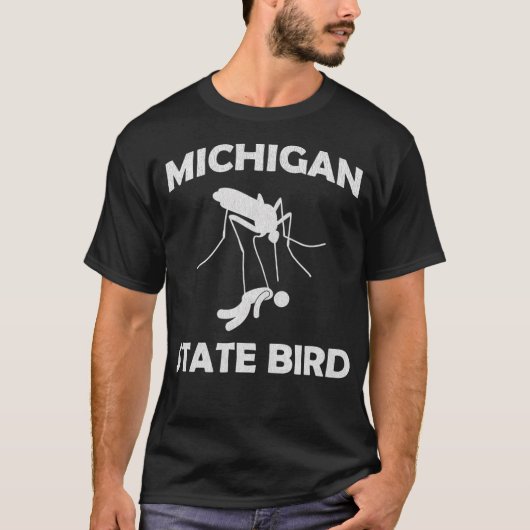 Michigan Mosquito Staat Bird Funny Camping T-Shirt (Vorderseite)
