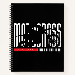Michigan Motocross Motorrad-Silhouette Notizblock