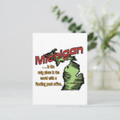 Michigan Motto ~ Welten nur Floating Post Office Postkarte (Stehend Vorderseite)