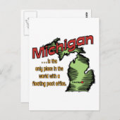 Michigan Motto ~ Welten nur Floating Post Office Postkarte (Vorne/Hinten)