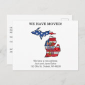 Michigan Moving Announctions Cards Postkarte (Vorne/Hinten)