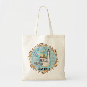 Michigan Muscheln Lighthouse Tragetasche