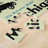 Michigan National Parks Infografik Karte Puzzle (Seite)