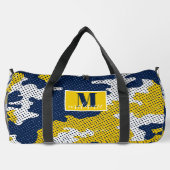 Michigan Navy & Maize Camo Printed Duffle Bag (Rückseite)