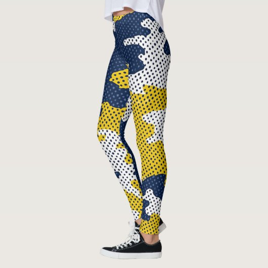 Michigan Navy & Maize Camo Printed Leggings (Links)