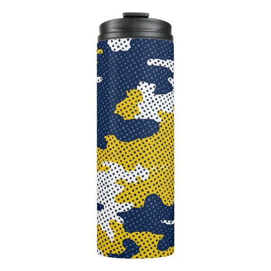 Michigan Navy & Maize Camo Printed  Thermosbecher (Vorderseite)