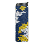 Michigan Navy & Maize Camo Printed  Thermosbecher (Nach links gedreht)