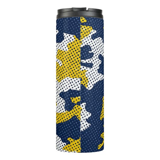 Michigan Navy & Maize Camo Printed  Thermosbecher (Rückseite)
