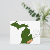 Michigan Needs a Hug Postkarte (Stehend Vorderseite)