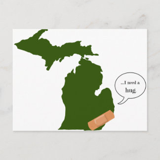 Michigan Needs a Hug Postkarte