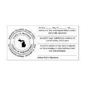 Michigan Notary Public Acknowlegement Briefmarke Permastempel (Design)