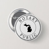 Michigan Notary Public Button (Vorne & Hinten)