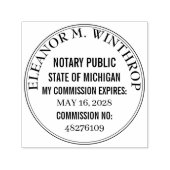 Michigan Notary Public Round  Permastempel (Design)