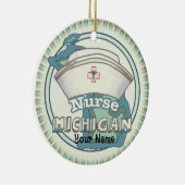 Michigan Nurse Keramik Ornament (Rechts)