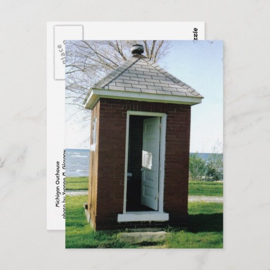 Michigan Outhouse Post Card Postkarte (Vorne/Hinten)