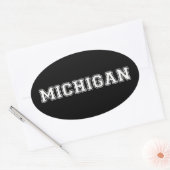 Michigan Ovaler Aufkleber (Umschlag)