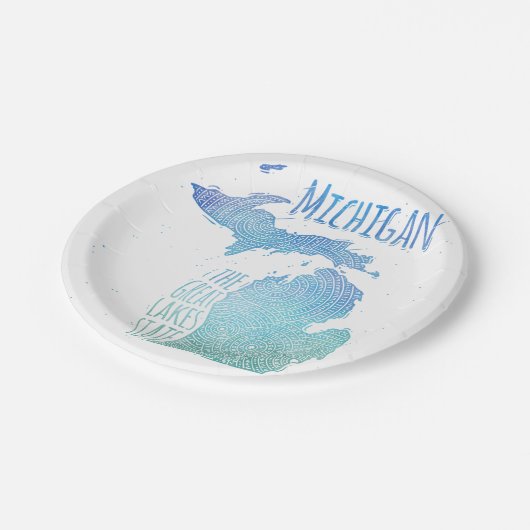 Michigan Pappteller (Schrägansicht)