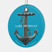 Michigan Patriotic Not leidender Ankerpirat Keramik Ornament (Links)