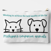 Michigan Paw Prints Beganion Animals Travel Pouch Zubehörtasche (Rückseite)