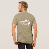 Michigan Paw Prints Bella+Leinwand Tri-Blend Shirt (Rückseite voll)