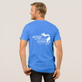 Michigan Paw Prints Bella+Leinwand Tri-Blend Shirt (Rückseite voll)