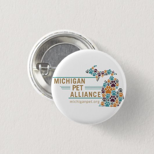 Michigan Paw Prints Buttons (Vorne & Hinten)