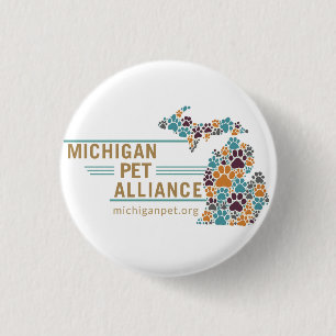 Michigan Paw Prints Buttons