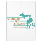Michigan Paw Prints Clipboards Klemmbrett (Rückseite)