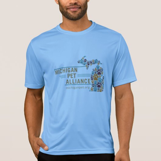 Michigan Paw Prints Men's Sport-Tek T - Shirt (Vorderseite)