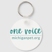 Michigan Paw Prints Schlüsselanhänger (Rückseite)