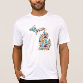 Michigan Paw Prints Sport-Tek T-Shirt