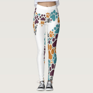 Michigan Paw Prints Women Leggings