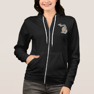 Michigan Paw Prints Zip-up Hoodie