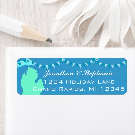 Michigan Pendant Map von Michigan Return Labels (Insitu)