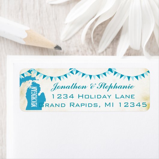 Michigan Pendant Map von Michigan Return Labels (Insitu)