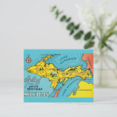 Michigan Penninsula 16x24 Karte (Stehend Vorderseite)