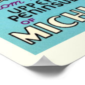 Michigan Penninsula 16x24 Karte Poster (Ecke)