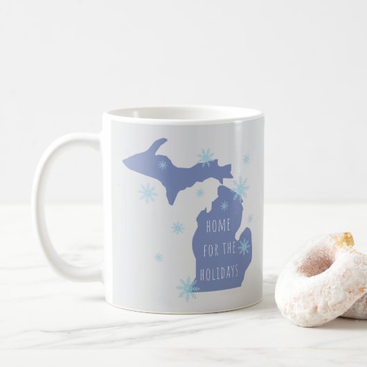 Michigan Personalized Name Holiday Mug Kaffeetasse (Mit Donut)