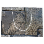 Michigan Petoskey Stone Design Große Geschenktüte (Rückseite)