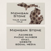 Michigan Petoskey Stone Great Lake Staaten (Vorne & Hinten)