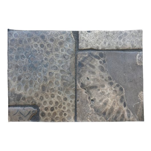 Michigan Petoskey Stone Pattern Kissenbezug (Rückseite-Rechts)