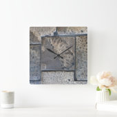 Michigan Petoskey Stone Quadratische Wanduhr (Zuhause)