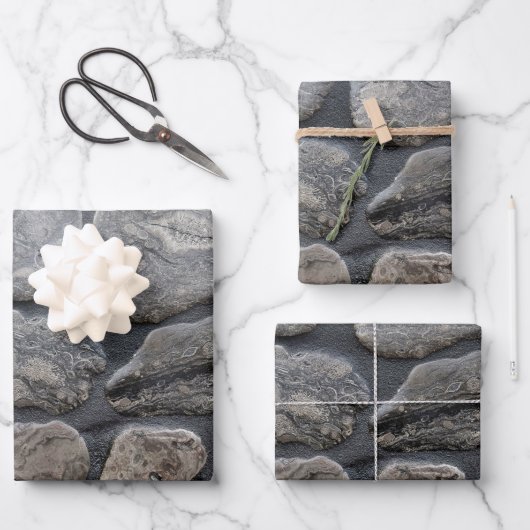 Michigan Petoskey Stones Geschenkpapier Set (Vorderseite)